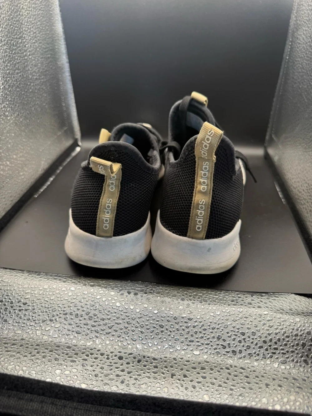 adidas Black and Gold Lightweight‎ Knit Sneakers